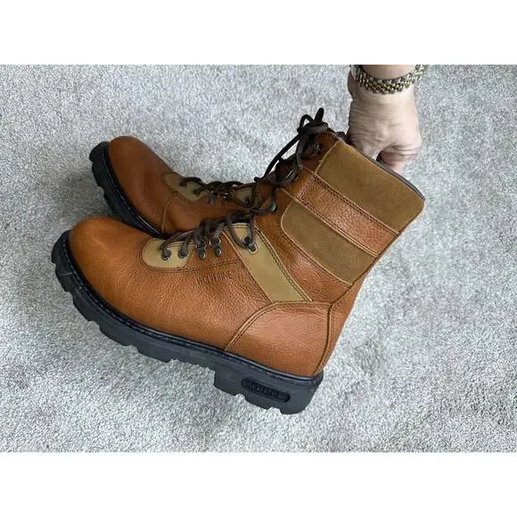 Wolverine Work Boots Mens 13M Brown Leather Lace Up Combat W04217 Slip Resistant - Picture 12 of 12